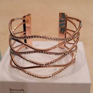 New in Box Bancroft Rose Gold Rowlery Crystal Cuff